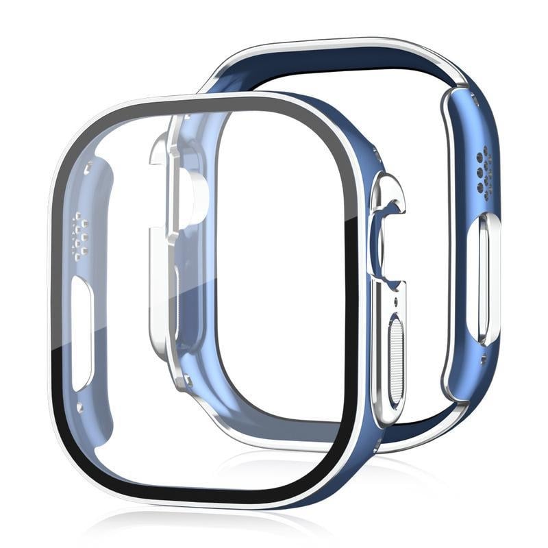 Three Thousand Episodes PC apsauginė dėžutė Apple iWatch Ultra su elektroplate graviruotu dizainu ir grūdinto stiklo ekrano apsauga