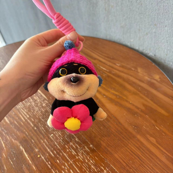 Pandantiv pentru telefon din pluș cu clips și lanț crossbody – stil desen animat, decorativ, material pluș, ambalaj individual