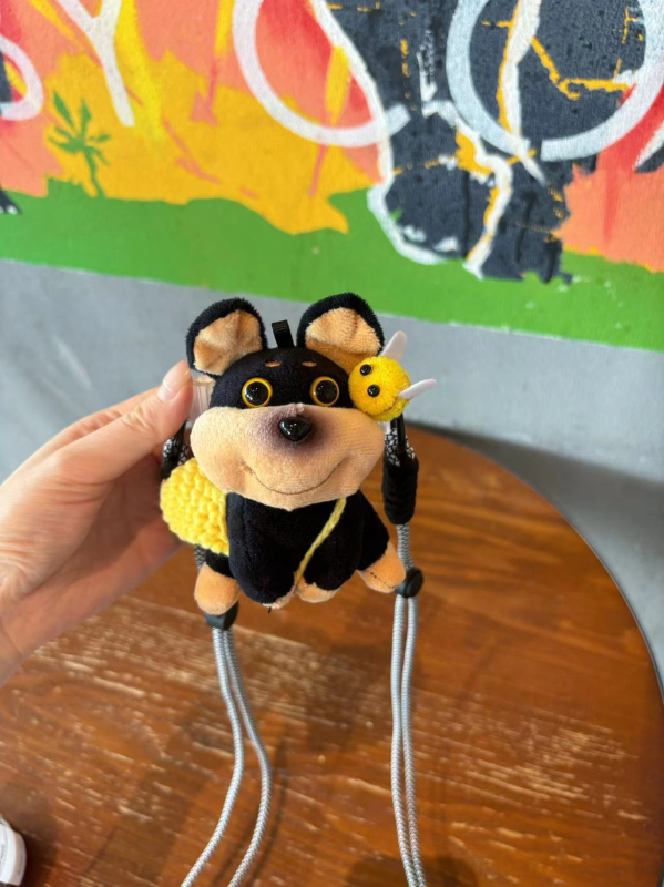 Pandantiv pentru telefon din pluș cu clips și lanț crossbody – stil desen animat, decorativ, material pluș, ambalaj individual