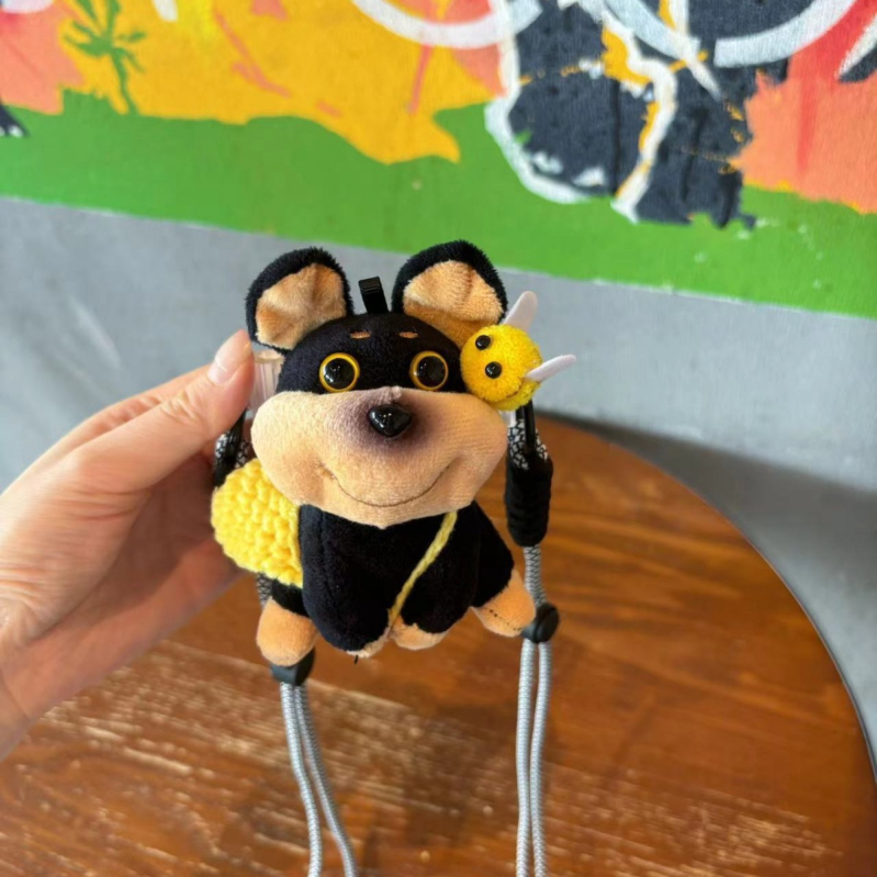 Pandantiv pentru telefon din pluș cu clips și lanț crossbody – stil desen animat, decorativ, material pluș, ambalaj individual