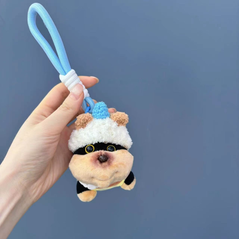 Pandantiv pentru telefon din pluș cu clips și lanț crossbody – stil desen animat, decorativ, material pluș, ambalaj individual