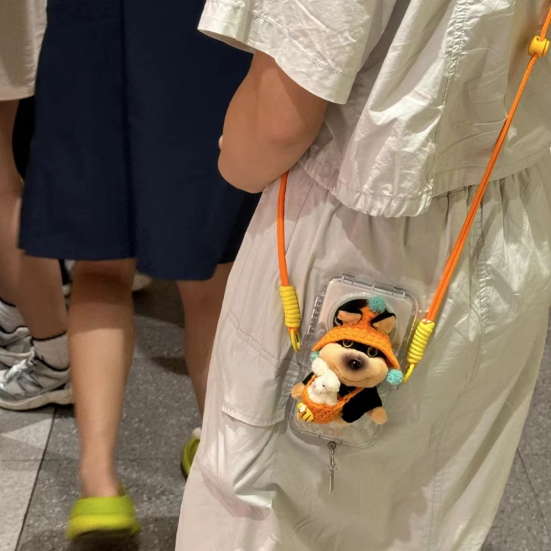 Pandantiv pentru telefon din pluș cu clips și lanț crossbody – stil desen animat, decorativ, material pluș, ambalaj individual