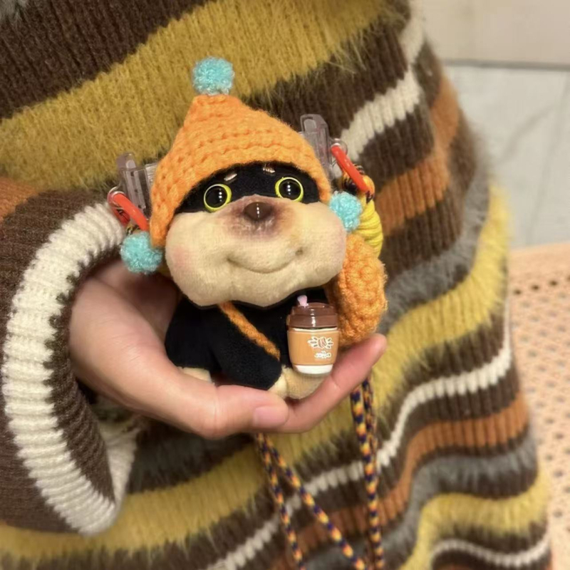 Pandantiv pentru telefon din pluș cu clips și lanț crossbody – stil desen animat, decorativ, material pluș, ambalaj individual