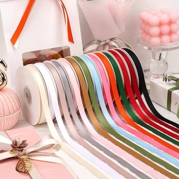 Panglică din poliester cu model floral, dublu față, potrivită pentru accesorii pentru păr, ambalarea cadourilor și proiecte DIY