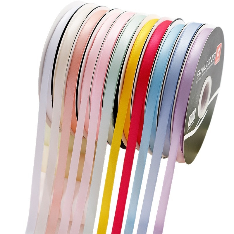 Panglică din poliester cu model floral, dublu față, potrivită pentru accesorii pentru păr, ambalarea cadourilor și proiecte DIY