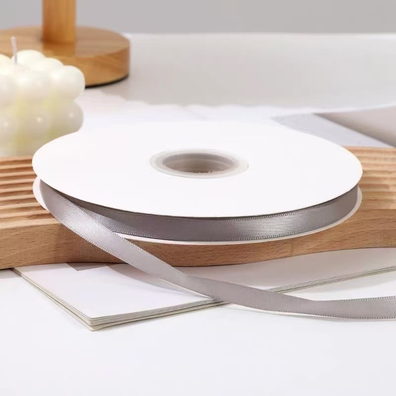 Panglică din poliester cu model floral, dublu față, potrivită pentru accesorii pentru păr, ambalarea cadourilor și proiecte DIY