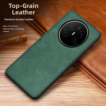 Husă din piele pentru Huawei, cu protecție anti-cadere, anti-derapare, finisaj prin presare la cald, model Crazy Horse