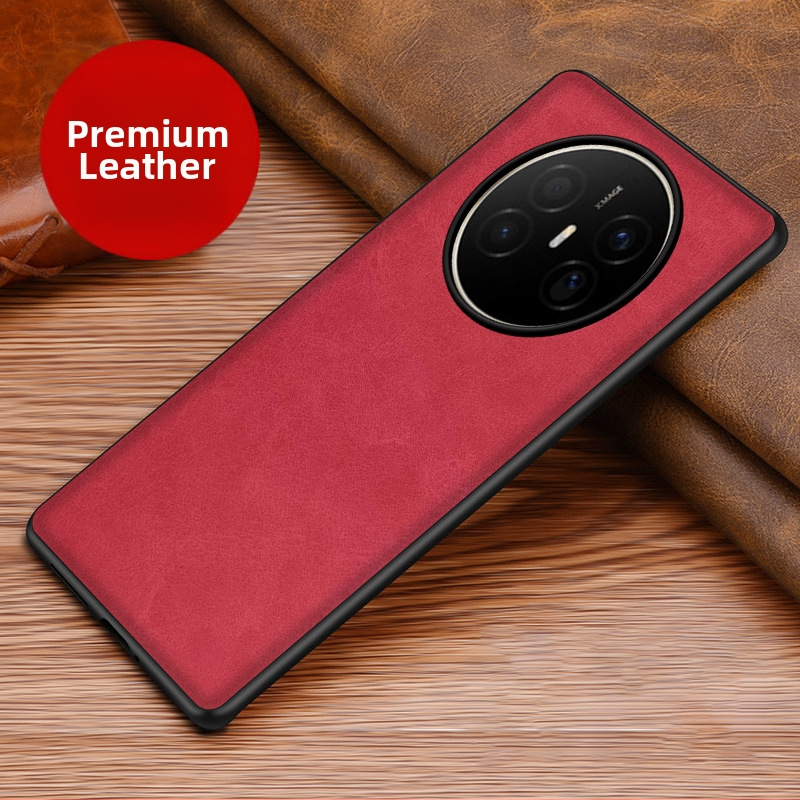 Husă din piele pentru Huawei, cu protecție anti-cadere, anti-derapare, finisaj prin presare la cald, model Crazy Horse