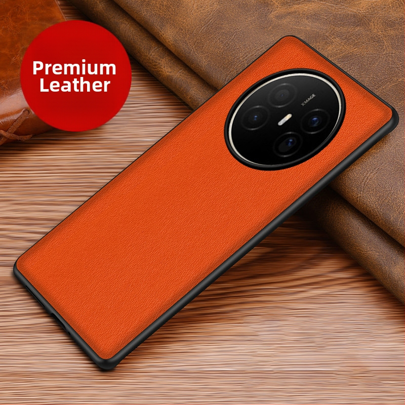 Husă din piele pentru Huawei, cu protecție anti-cadere, anti-derapare, finisaj prin presare la cald, model Crazy Horse