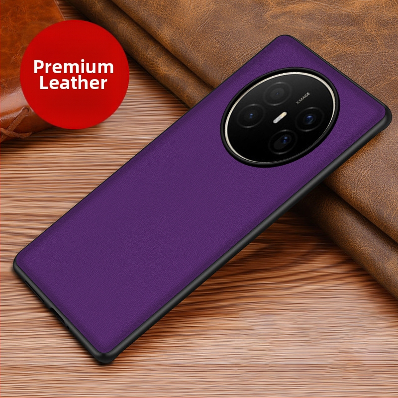 Husă din piele pentru Huawei, cu protecție anti-cadere, anti-derapare, finisaj prin presare la cald, model Crazy Horse