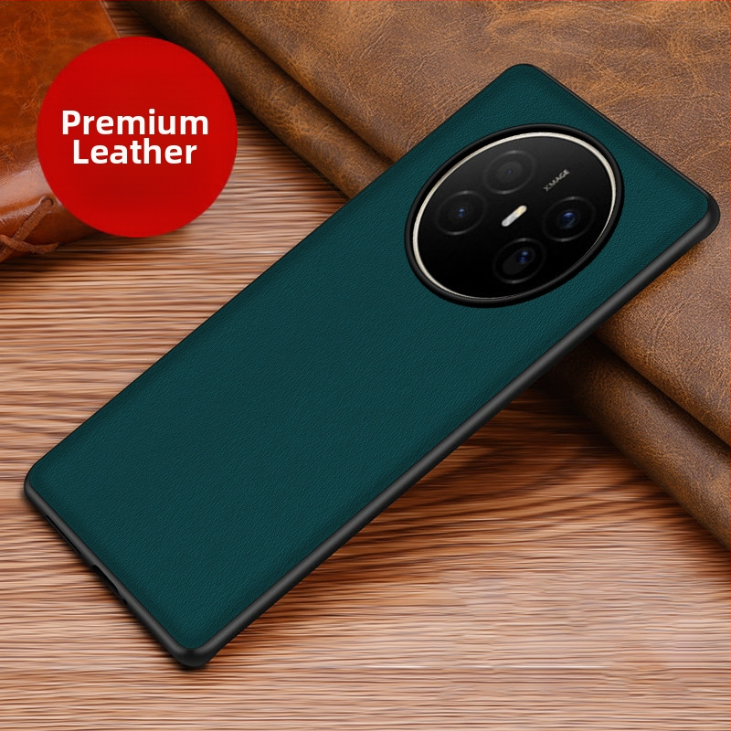 Husă din piele pentru Huawei, cu protecție anti-cadere, anti-derapare, finisaj prin presare la cald, model Crazy Horse