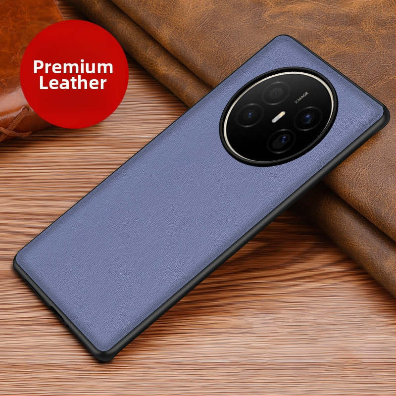 Husă din piele pentru Huawei, cu protecție anti-cadere, anti-derapare, finisaj prin presare la cald, model Crazy Horse