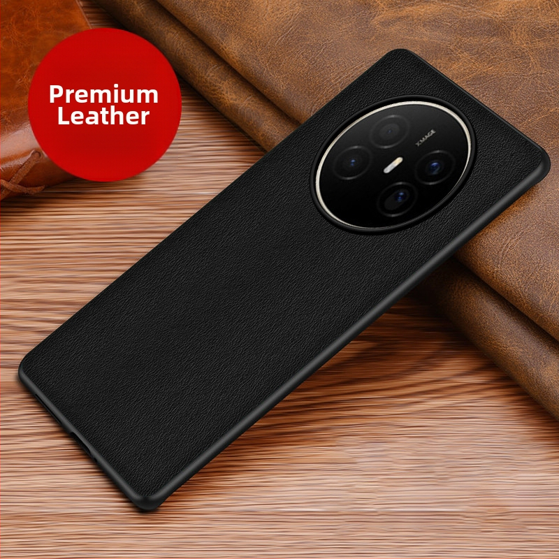 Husă din piele pentru Huawei, cu protecție anti-cadere, anti-derapare, finisaj prin presare la cald, model Crazy Horse