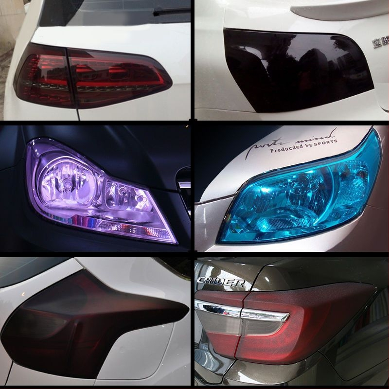 Automobilio priekinių ir galinių žibintų apsauginė plėvelė, spalvų keitimo, blizgus skaidrus paviršius, PVC, Rabbit hard