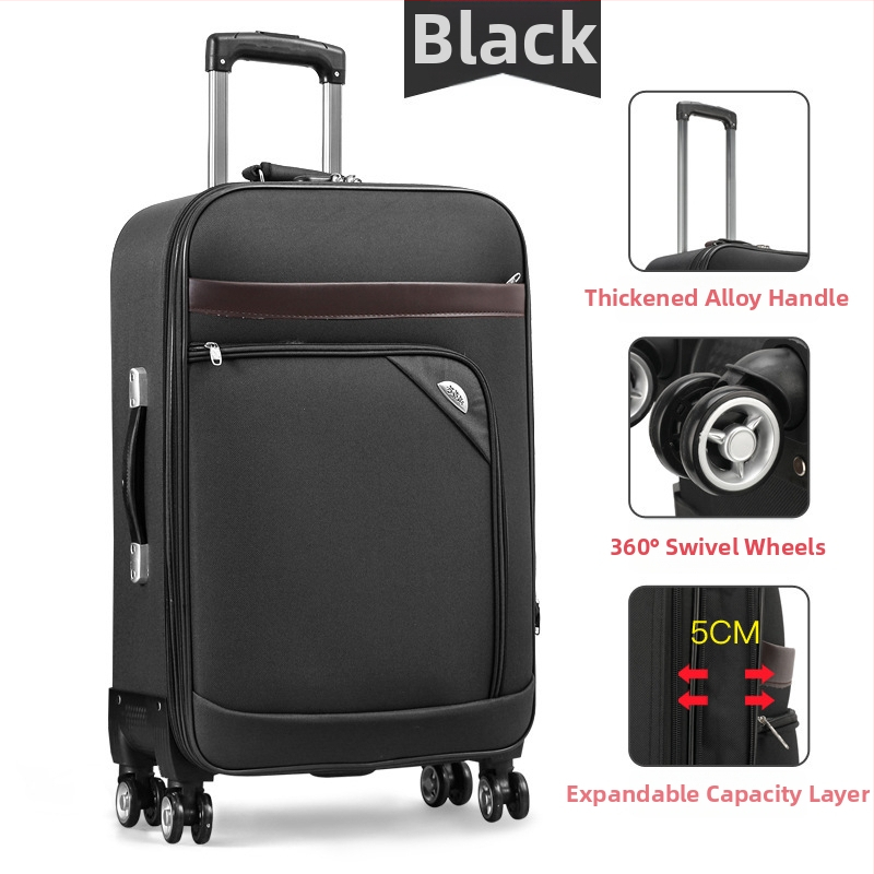 Drobės kelioninis lagaminas su universaliais ratais, užtrauktukas atidarymas, slaptažodžio užraktas, anti-vagystė ir atsparumas dėvėjimui, tinkamas laisvalaikio kelionėms