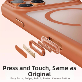 Husă pentru iPhone 17 – husă dură cu finisaj mat, prindere magnetică, protecție anti-cădere, TPU+PC, compatibilă cu iPhone 17 Pro Max/Pro/17/Air