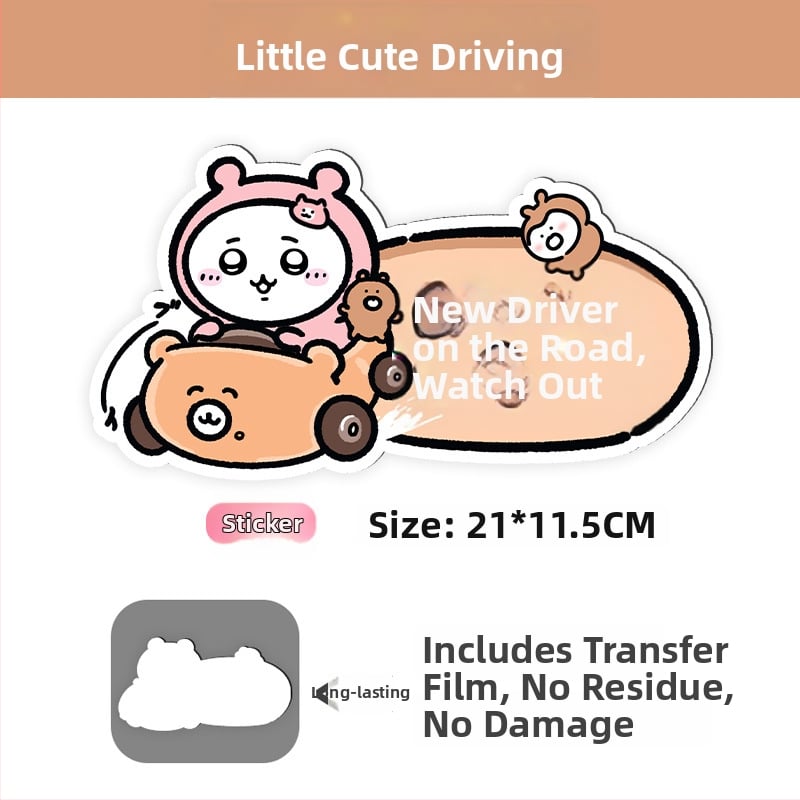 Auto kleebis magnetilise paigaldamisega, peegeldav pind, päikesekaitse ja kriimustuste kaitse — karikatuurimuster