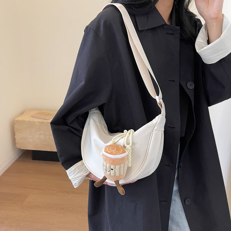 Najlon Dumpling Bag u street stilu s zatvaranjem na zip, crossbody s jednom naramenicom