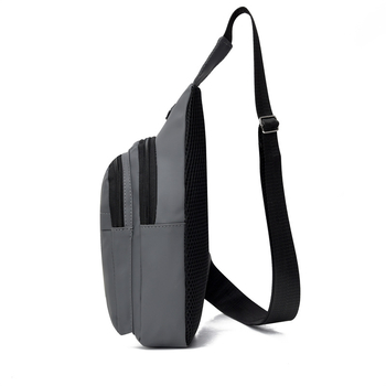 Vyrų krūtinės rankinė iš nailono, kvėpuojantis dizainas, gatvės stilius, poliesterio pamušalas