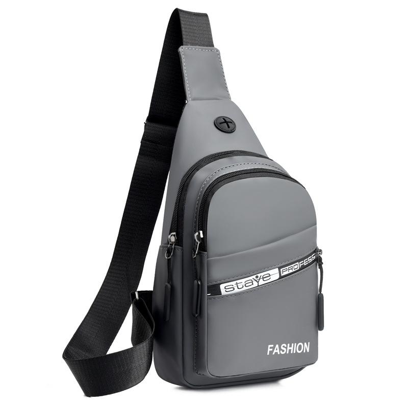 Vyrų krūtinės rankinė iš nailono, kvėpuojantis dizainas, gatvės stilius, poliesterio pamušalas