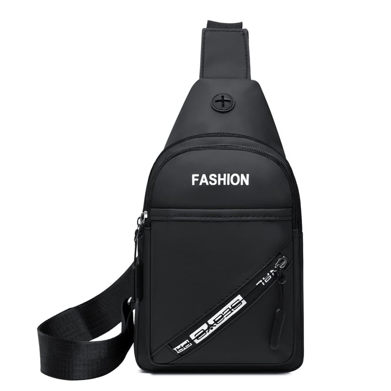 Vyrų krūtinės rankinė iš nailono, kvėpuojantis dizainas, gatvės stilius, poliesterio pamušalas