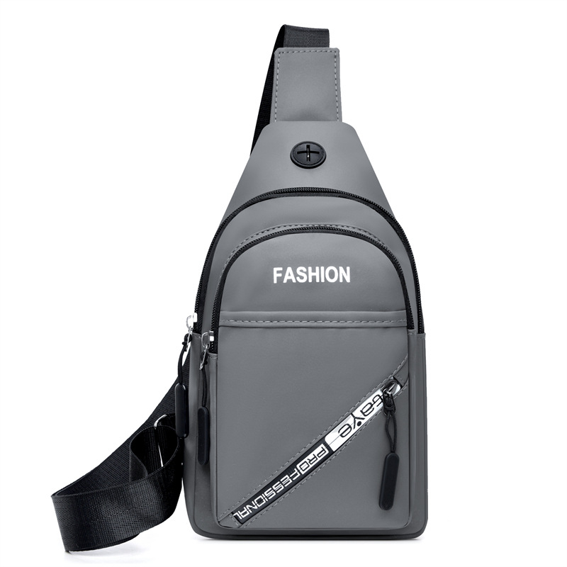 Vyrų krūtinės rankinė iš nailono, kvėpuojantis dizainas, gatvės stilius, poliesterio pamušalas