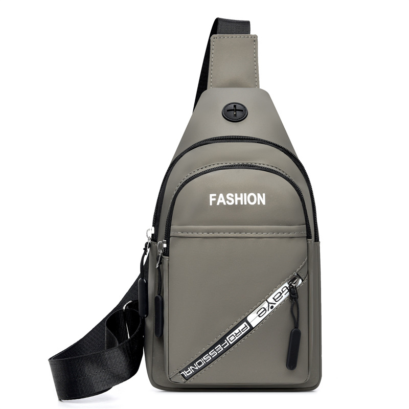 Vyrų krūtinės rankinė iš nailono, kvėpuojantis dizainas, gatvės stilius, poliesterio pamušalas