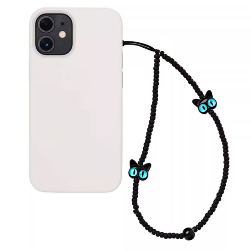 Nicie lančić za mobitel s rižinim perlama od legure i stakla, injekcijsko oblikovanje, unisex, najlon užad, metalna kopča, prilagodljivo
