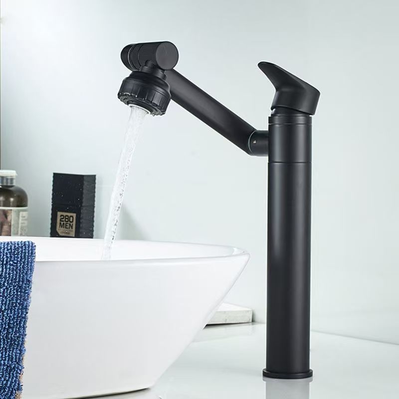 Nehrđajući čelični miješajući slavina za umivaonik, okretna, keramički disk ventil, elektroplatični završetak, radna temperatura 0-90°C