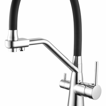 Kuhinjski bakreni faucet, tri u jedan, topla i hladna, okretan, keramičko jezgro ventila, model ali-798988670794, promjer sjedišta ventila 32 mm, radna temperatura 0–90°C