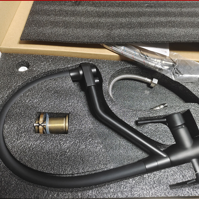 Kuhinjski bakreni faucet, tri u jedan, topla i hladna, okretan, keramičko jezgro ventila, model ali-798988670794, promjer sjedišta ventila 32 mm, radna temperatura 0–90°C