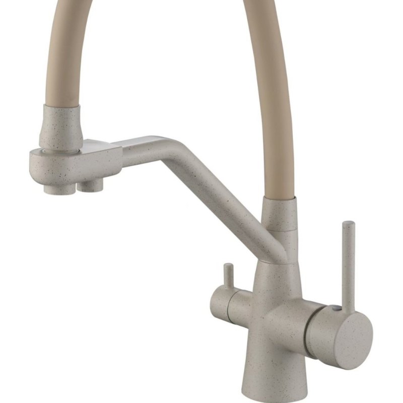 Kuhinjski bakreni faucet, tri u jedan, topla i hladna, okretan, keramičko jezgro ventila, model ali-798988670794, promjer sjedišta ventila 32 mm, radna temperatura 0–90°C