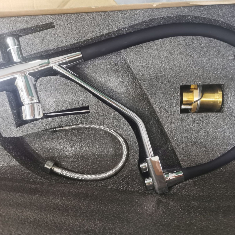 Kuhinjski bakreni faucet, tri u jedan, topla i hladna, okretan, keramičko jezgro ventila, model ali-798988670794, promjer sjedišta ventila 32 mm, radna temperatura 0–90°C