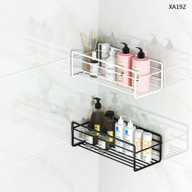 Raft de colț triunghiular pentru baie - fier, finisaj vopsire la cuptor, un singur nivel, capacitate de încărcare: 5