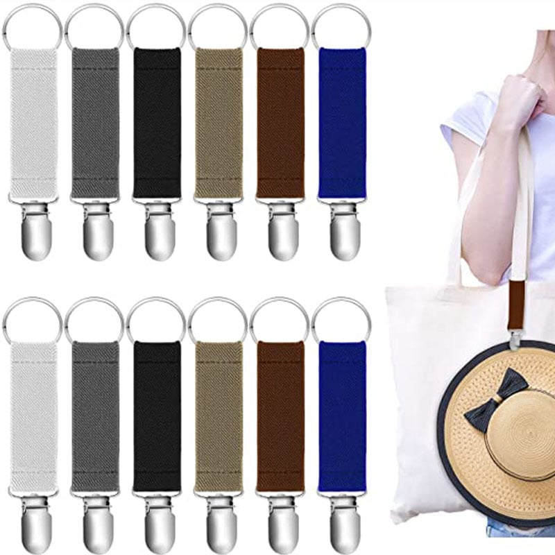 Elastični višefunkcionalni set klipsi za šešire, rukavice i naramenice – poliester, 4 klipse, podesiva duljina, snažna elastičnost, križasti dizajn