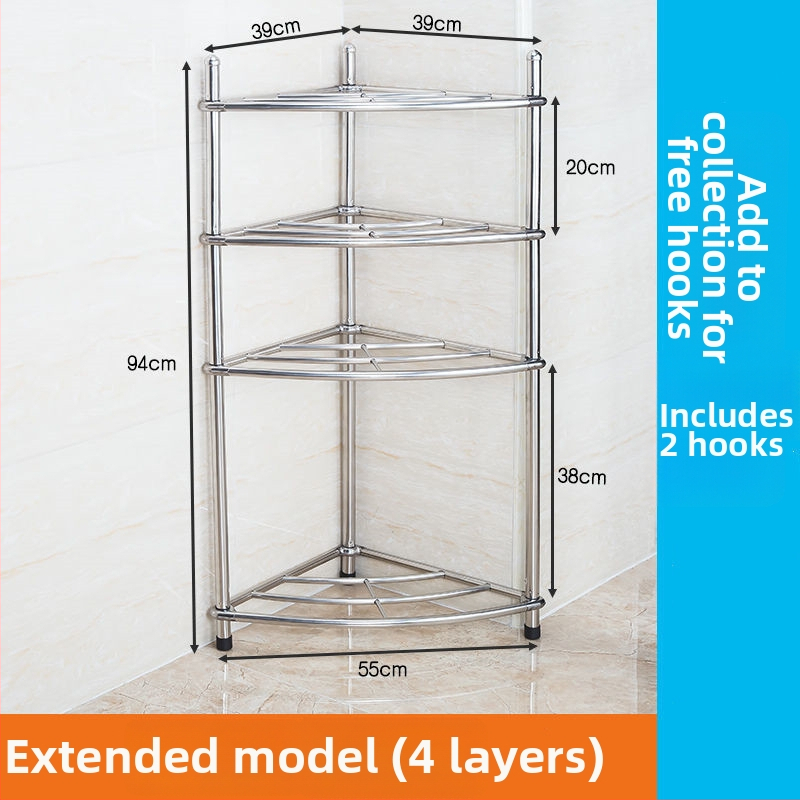 Raft pentru chiuvetă din oțel inoxidabil, organizator de baie pe podea, unic nivel, model 5430, suportă până la 80 kg