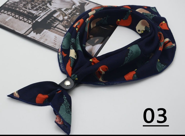 Šal od poliestera i pamuka, karikatura uzorak, super širok, trendovski stil