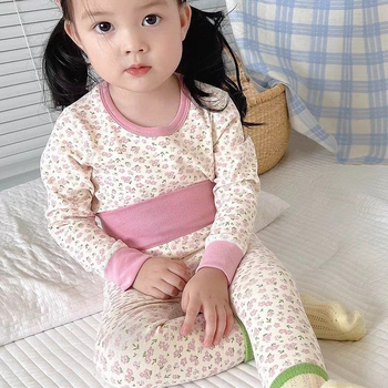 Set termic din bumbac pentru iarnă, model desen animat, 96–100% bumbac, gros, menține căldura