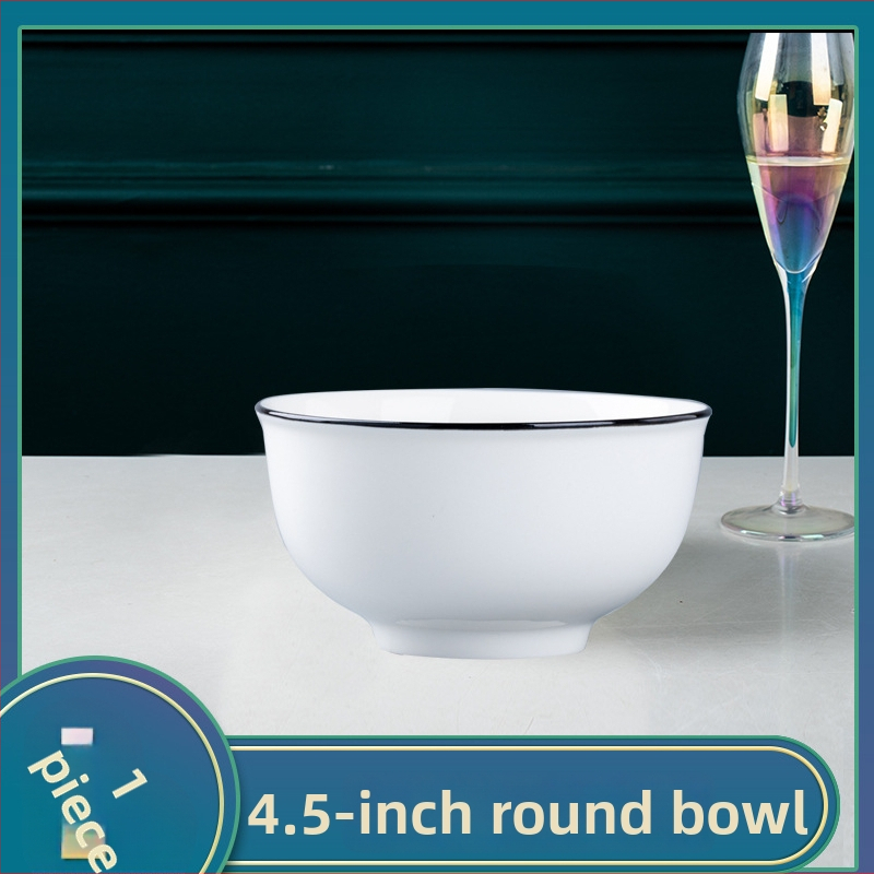 Vas porțelan japonez, formă rotundă, compatibil cu microunde, finisaj sub glazură