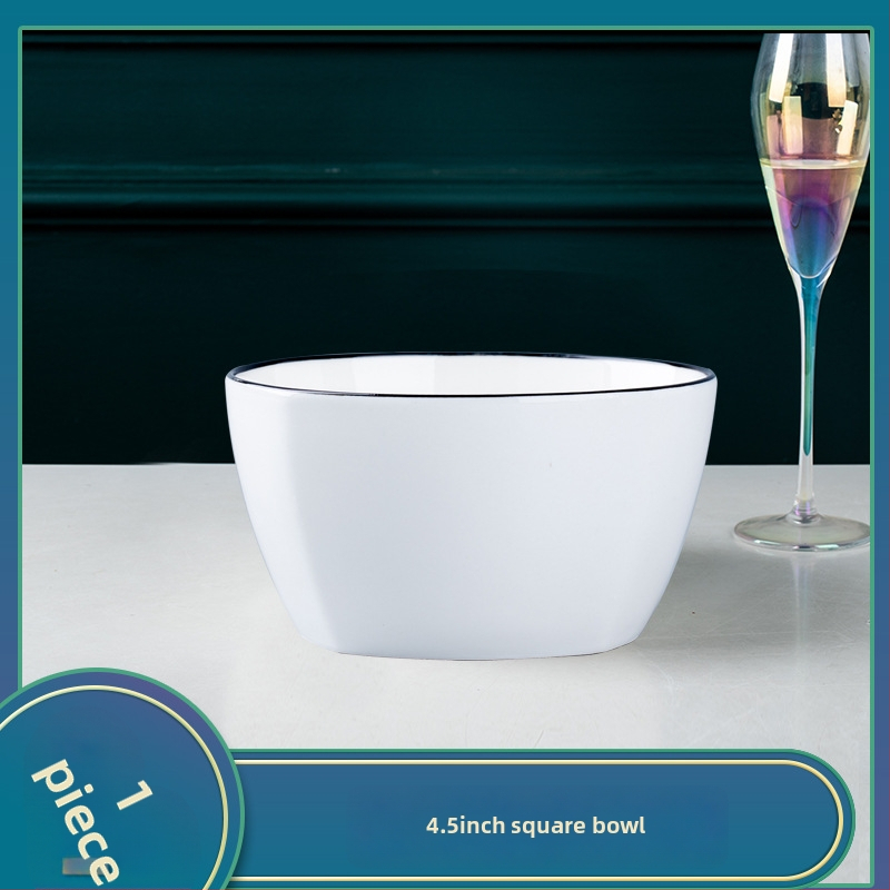 Vas porțelan japonez, formă rotundă, compatibil cu microunde, finisaj sub glazură