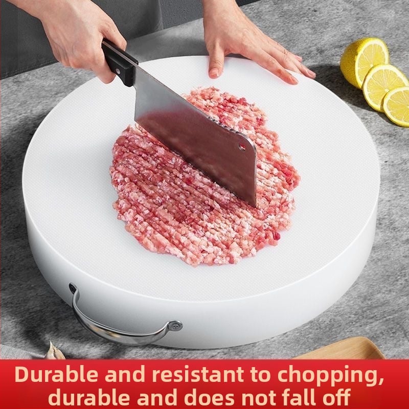 Кръгла дебела PE дъска за рязане – за зеленчуци и месо, многофункционална кухненска повърхност за дома и за бизнес употреба