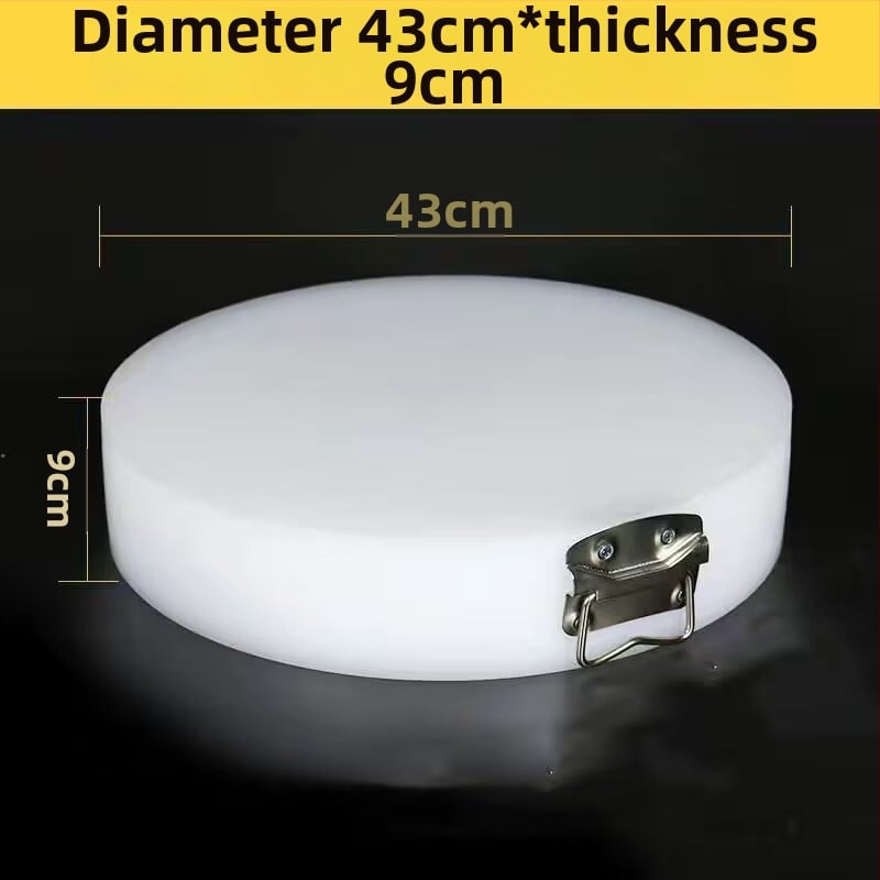 Кръгла дебела PE дъска за рязане – за зеленчуци и месо, многофункционална кухненска повърхност за дома и за бизнес употреба