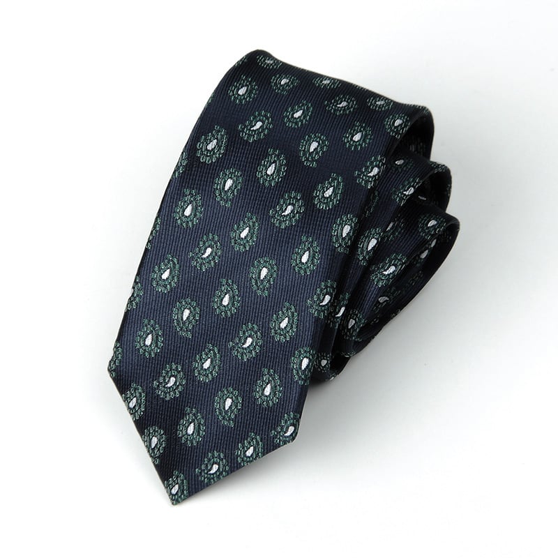 Set trei piese pentru bărbați, pentru afaceri: cravată, papion, batistă în model Paisley Jacquard