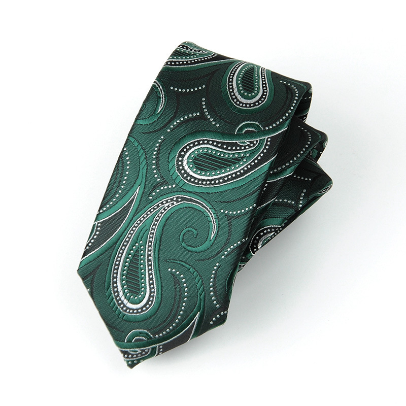 Set trei piese pentru bărbați, pentru afaceri: cravată, papion, batistă în model Paisley Jacquard