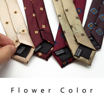 Formalni set kravata, mašna i džepna marama - širina 8,5 cm, jacquard, cvjetni uzorak, poliester