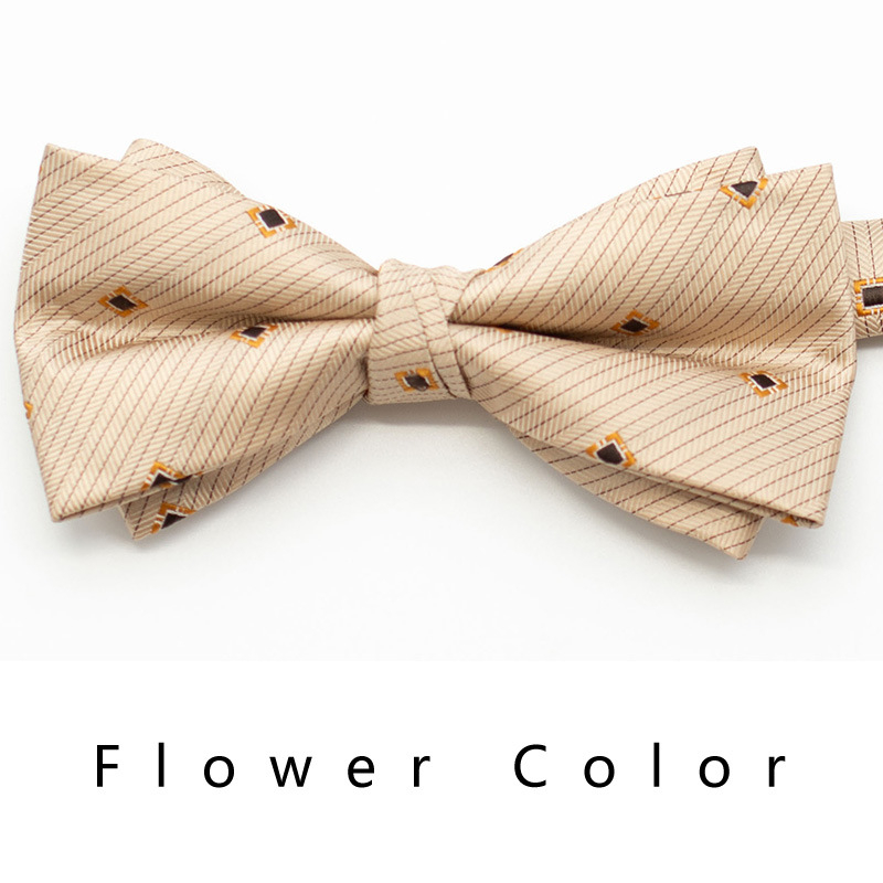 Formalni set kravata, mašna i džepna marama - širina 8,5 cm, jacquard, cvjetni uzorak, poliester