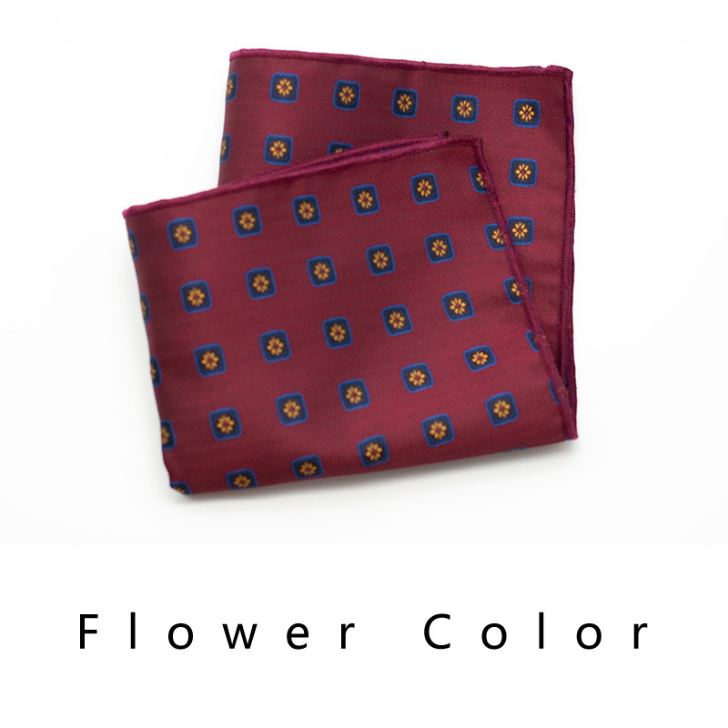 Formalni set kravata, mašna i džepna marama - širina 8,5 cm, jacquard, cvjetni uzorak, poliester