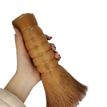 Kokoso palmos indų plovimo šepetėlis neprilimpančioms keptuvėms su vidutinio kietumo šerelėmis