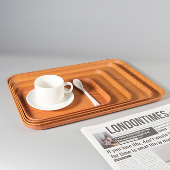 Ορθογώνιος δίσκος από μελαμίνη για ξενοδοχεία και ενοικιαζόμενα δωμάτια – προσαρμόσιμος με εκτύπωση λογότυπου, δυνατότητα ιδιωτικής ετικέτας, μοντέρνος μινιμαλιστικός σχεδιασμός