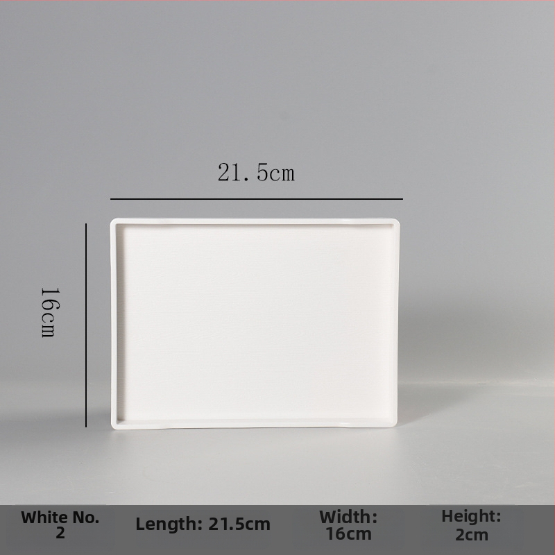 Ορθογώνιος δίσκος από μελαμίνη για ξενοδοχεία και ενοικιαζόμενα δωμάτια – προσαρμόσιμος με εκτύπωση λογότυπου, δυνατότητα ιδιωτικής ετικέτας, μοντέρνος μινιμαλιστικός σχεδιασμός